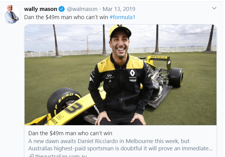 His Tweet About Dan